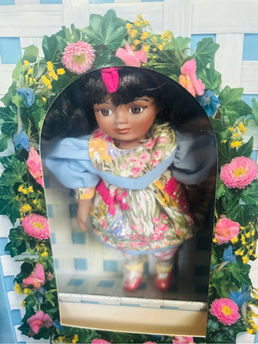 Vintage Marie Osmond Floral Garden Porcelain Doll